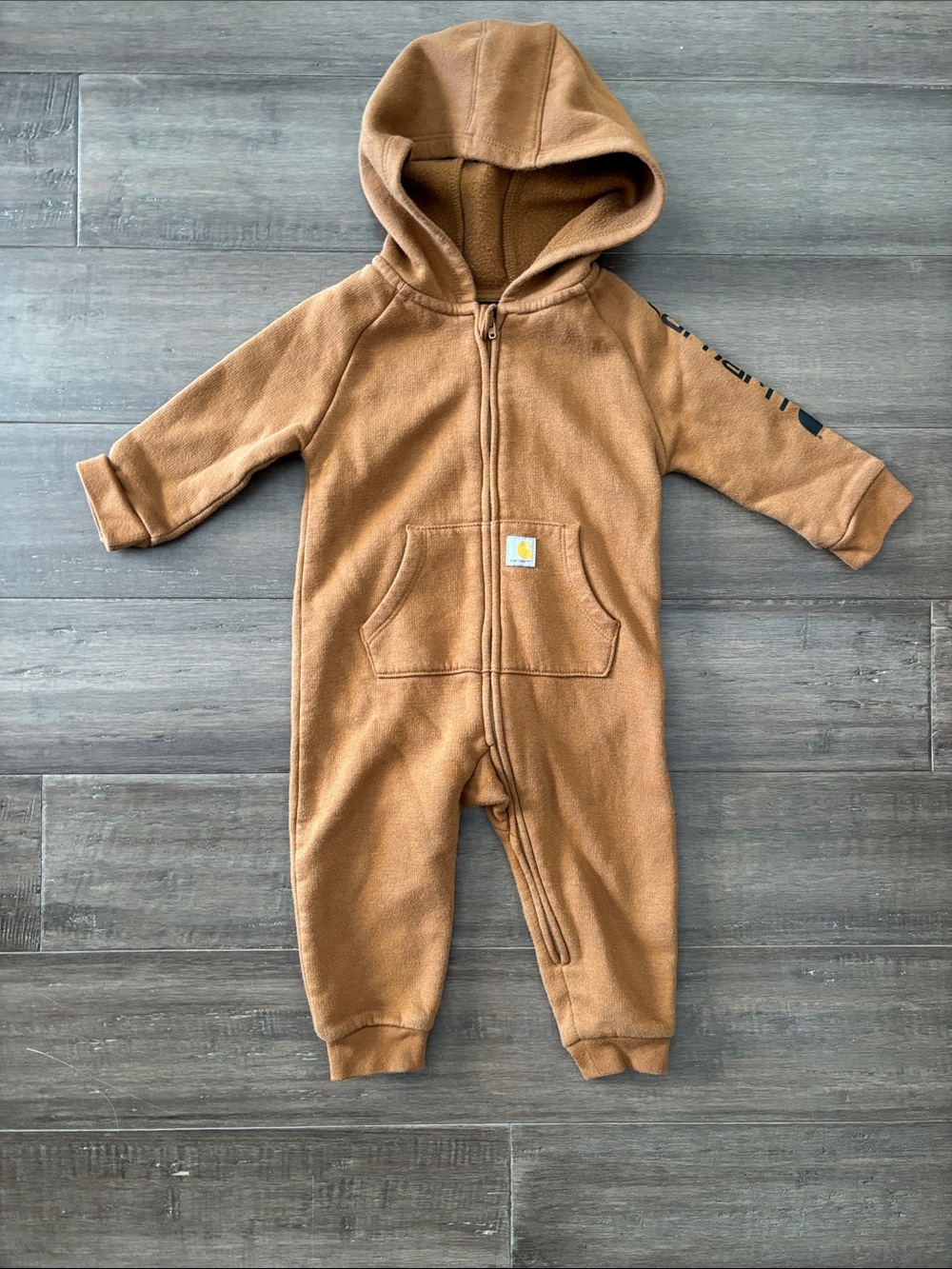 Carhartt Kids Hooded One-Piece in Carhartt Brown